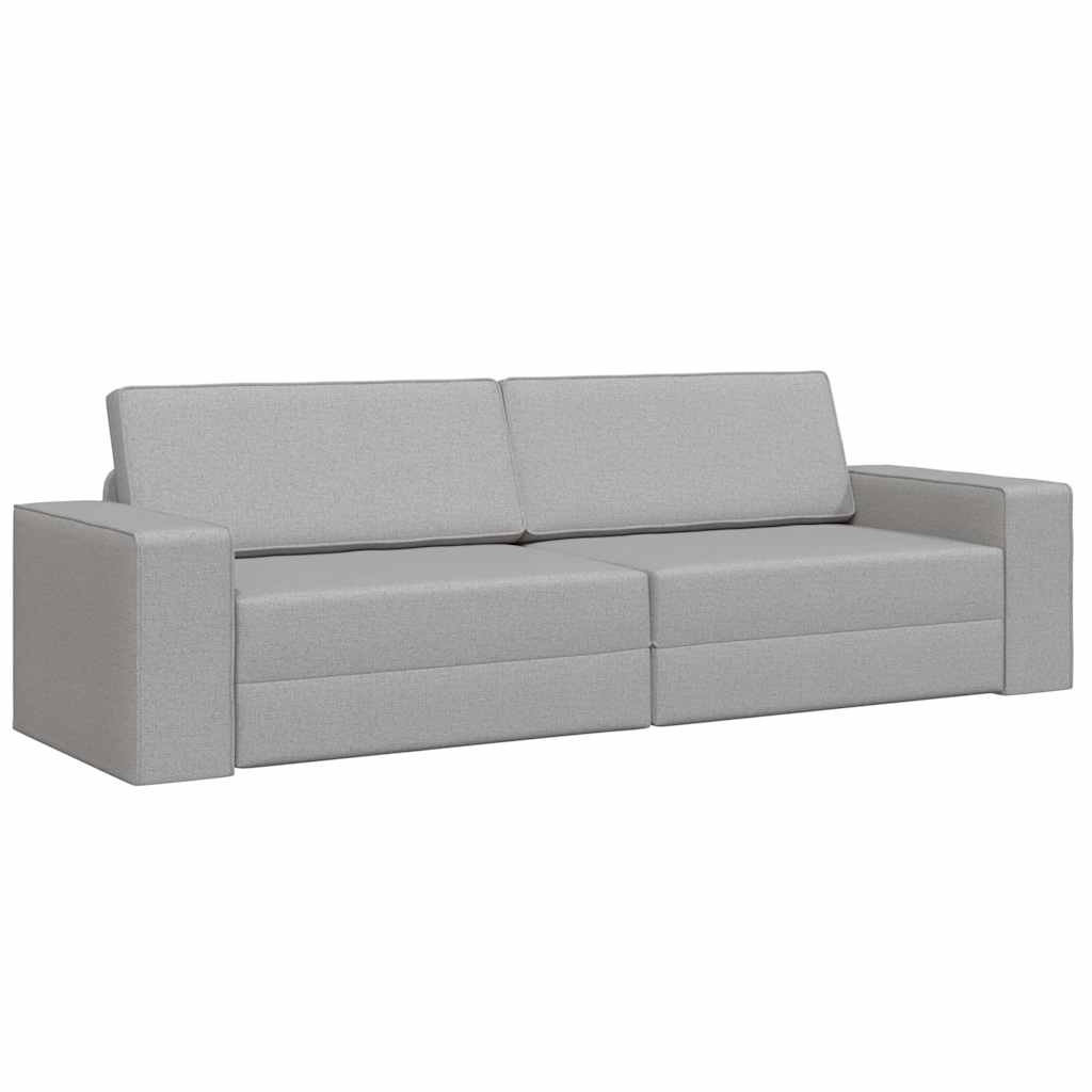 Floor Sofa Bed Cloud grey 245 x 78 x 77 cm Fabric